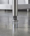 Boss Grade Industrial Adjustable Stainless Steel Table Leveling Feet 2.8 To 3.6 Inches 4 Pcs With Smooth Swivel Design on table leg