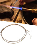 Copper Solder Wires Set for Jewelry and Electronics, flexible low melting point for DIY projects and quick fixes, shown with torch.