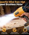 Cordless Leaf And Dust Blower With 20V Battery Compatibility Brushless Jet Fan Powerhouse Handheld Air Blower for woodworking