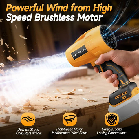Cordless Leaf And Dust Blower With 20V Battery Compatibility Brushless Jet Fan Powerhouse Handheld Air Blower for woodworking