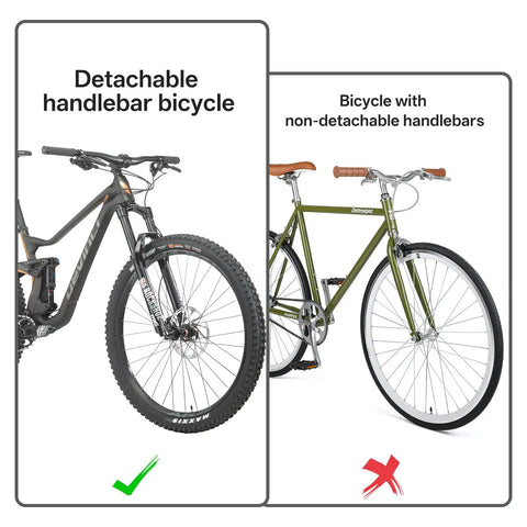 Comparison of detachable handlebar mountain bike and non-detachable handlebar road bike for Bike Stem Riser Extender For 1 1/8 Inch Fork 28.6mm.