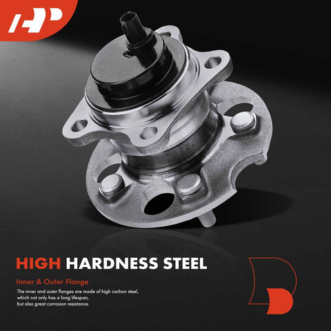 Two Rear Wheel Bearing And Hub Assemblies With ABS For Toyota Highlander 2008 2009 2010 2011 2012 2013 FWD Only 5 Lug Direct Replacement Hub Bearings Set Heavy Duty Long Lasting Be Ready To Roll