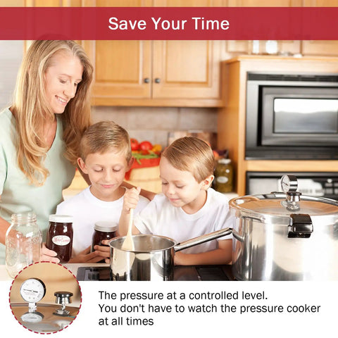 Family using Pressure Cooker Canner Regulator Weight Replacement 15 Lb That Fits 50294 50626 09913 And Most Canners Made After 1957 Easy