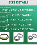 Front Wheel Bearing And Seal Kit For Nissan Frontier 1998 1999 2000 2001 2002 2003 2004 Includes Four Front Wheel Bearings And Two Seals OEM WTA5x2 WTA3x2 WS710478 product size details