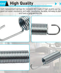 Top Shelf Recliner Springs Two Pack With Long Neck Hooks Provide Rock Solid Tension For Couch Cushions No Sweat Furniture Replacement And Pro Level Repair Gear, showing 3-5/8 inch high-quality springs.