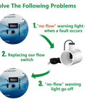 Flow Switch With Tee For Goldline Salt Systems Including AquaRite ProLogic AquaLogic Mineral Springs MS10 MS11 Swimpure And AquaPlus Half Inch NPT 15 Ft Shielded Cable PVC Tee Replacement Sensor No Contact Easy Install in white PVC tee