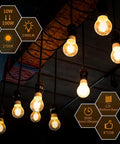 Dimmable Vintage Edison LED Bulb Pack Of 6 With Warm White 2700K Glow E26 Base 400 Lumens 40W Equivalent hanging bulbs