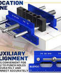 Upgraded 6.7 Inch Self Centering Doweling Jig Kit For Precise Panel Furniture Holes Drill Jig with 6 guide bushings
