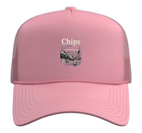 Stylish Pink Machinist Trucker Hat With CNC Vise Gauge Square Design Perfect Gift For Tool Enthusiasts Adjustable Mesh Back One Size Fits Most, front view.