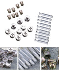 24 Pieces Cam Lock Fittings Set For Heavy Duty Furniture Connectors Pro Grade Anti Rust Aluminum Alloy And Iron
