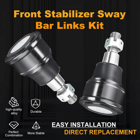 Front Stabilizer Sway Bar Links Kit, high-quality alloy front suspension parts, direct replacement pair