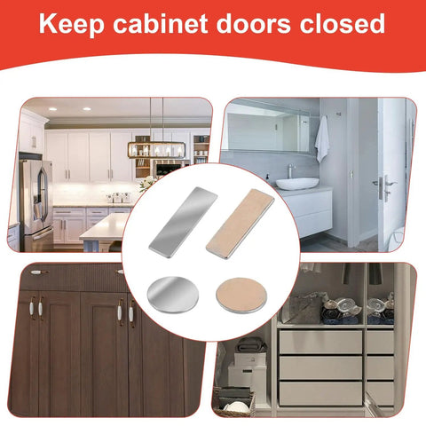 Magnetic Cabinet Door Catch Set 8 Piece No Drill Stainless Steel Magnets For Bathroom Vanities Wardrobes And Desk Drawers