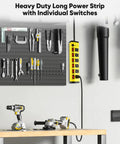 Heavy Duty Power Strip With Individual Switches Six Outlet Metal Workhorse Surge Protector 1200 Joules