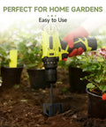4 In 1 Garden Tool Attachments Cultivator Tiller Digger And Loosener Auger For Three Eighths Inch Hex Drive Drills Built For Raised Beds