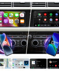 Plug And Play Wireless CarPlay Receiver For Land Rover Range Rover Evoque Discovery 4 Jaguar XE XF Bosch CarPlay Interface Retrofit Kit With Android Auto Mirror Link Reverse Camera USB Drive shown in infotainment screen installation view