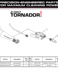 Diagram of Mini High Pressure Car Cleaning Tool For Interior Detailing With Ergonomic Design, parts list and assembly details.