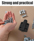 Two Pack Heavy Duty Self Closing Door And Gate Hinge Kit With Adjustable Spring Tension Weatherproof Nylon Hinges For Outdoor Wooden Gates And Residential Doors, black hinge and screws