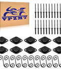 Black Self Ejecting Quarter Turn Fasteners With Springs And Plates For Atv Utv Sheet Metal And Door Panels 10 Pack, kit with latches and springs.