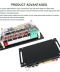4 Axis GRBL CNC Controller Board for Engravers with USB-C and external drives, top and bottom views, All In One USB Type C Port Delivers Beast Performance With 775 Motors And 300W Or 500W 48V Spindle Motors External Drives Limit Switch Probe And Offline Controller Connectivity