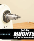 Heavy Duty Direct Thread Wood Lathe Chuck Adapter Enables Quick And Dead Simple Wooden Blank Threading, mounts to 1" x 8 tpi headstocks.
