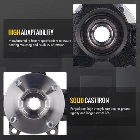 Direct-Fit Front Right Suspension Knuckle And Wheel Bearing Hub Assembly For Ford Focus 2006-2011 - Passenger Side, featuring adaptability and cast iron material