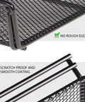 Close-up of Two Pack 17 Inch Under Desk Cable Tray Mesh Metal Cord Organizer detailing smooth coating and no rough edges.