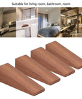 Beech Wood Triangular Door Stop With Sloped Non Slip Cap Keeps Doors From Slamming And Scratching Floors In Living Room And Bathroom