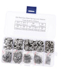 600 Piece Stainless Steel Washer Kit For Automotive, Construction And Industrial Use With Lock Gaskets And Split Washers Built To Last, High Conductivity, Rust Resistant, Easy To Install, Prevents Loosening, labeled organizer case