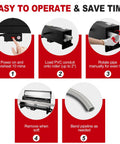 Metlead 1/2 To 2 Inch Pvc Conduit Bending Heater, 1700W Electric Pipe Bender showing five easy steps to operate and save time.
