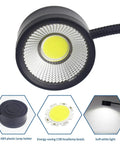 Close-up of Beast Mode Bright 500 Lumens LED Magnetic Work Light with 11.8 Inch Flexible Gooseneck showing LED details