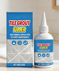 Fix Ceramic Gaps Fast With Heavy Duty Tile Filler Cream, 100g Waterproof Quick Dry Paste in bottle and box on bathroom counter