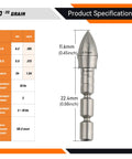 Stainless Steel Archery Field Points With BreakOff Tips For 4 2mm Shafts GlueIn Insert 60 120 Grain Range In 10 Grain Increments