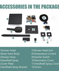 Dope Matte Black 10 Inch Square Rain Shower System With ABS Handheld Spray Wall Mount Faucet Fixture Rough In Valve parts