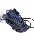 Professional Grade Five Pack Xh2 54 Four Pin Motor Extension Leads For Extruders And Servo Motors At Two Meters with latching plugs.
