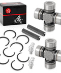 2X Front And Rear Driveshaft U Joint For Ranger RZR Scrambler Sportsman 300 325 330 425 400 500 570 700 EV 800 850 900 1000 Turbo General 1000 4 XP EPS product image including U joints, pins, and clips.