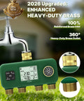 4 Zone Water Timer For Garden Hose With Heavy Duty Solid Brass Inlet And Outlets Battery Operated Programmable Sprinkler Timer No WiFi