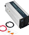 Solid 1000 Watt Pure Sine Wave Inverter Yanks Quick 48 V DC And Turns It Into Smooth 110 120 V AC With Dual Outlet Plugs And Crisp LED Display on tabletop.