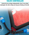 Detail of valve controller on 4.2 Sq M Inflatable Surfing Wing for Windsurf Foil Sailing, showing air bladder connection