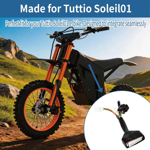 Plug And Play Ebike Controller Main Harness For Tuttio Soleil01 With M Button Display, Quick Tool Free Install displayed on ebike