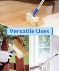 7 Inch Deck Stain Brush Kit With 60 Inch Long Handle And 3 Inch Small Brush for versatile uses on wood surfaces
