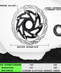 Centerlock 160mm Bike Disc Brake Rotor For Mountain And Road Bikes Beefy Center Lock Rotor with alloy and steel build
