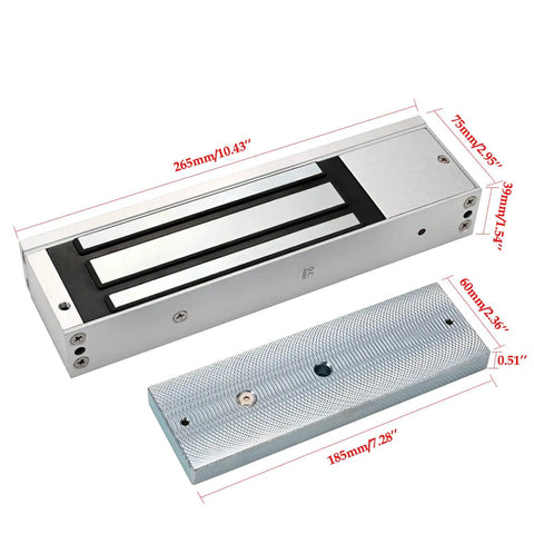 Beefy Magnetic Door Lock 1200Lbs Holding Force 12V Fail Safe Electric Lock For Access Control System Stainless Steel Construction
