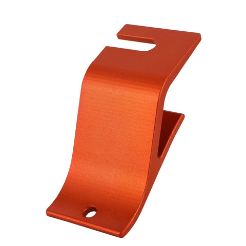 Bead Buddy Tire Installation Holder Hook for Off Road Dirt Bikes and Motocross Universal Tire Changer Tool in orange aluminum