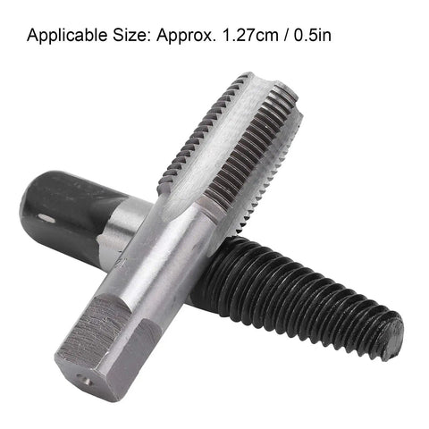 Beefy Heavy Duty Pipe Extractor With Tap For One Half Inch Thread Removal, Durable High Carbon Steel Repair Tool For Water Pipes, Fits Stainless Steel, Iron, And Alloy Materials, Industrial Grade Essentials, 0.5in extractor