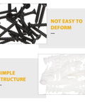 Heavy Duty Wall Anchors And Screws Kit With 100 Sets For Mounting Accessories Stainless Steel Build And Pull Out Resistant Grip Durable Expansion Screws For Drywall Easy Install And Long Lasting Support, black screws and white anchors