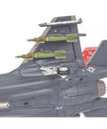 Side view of F-35A Lightning II Model Kit 1 To 72 Scale With 143 Parts, Skill Level 4, showing three ordnance patterns on tail.