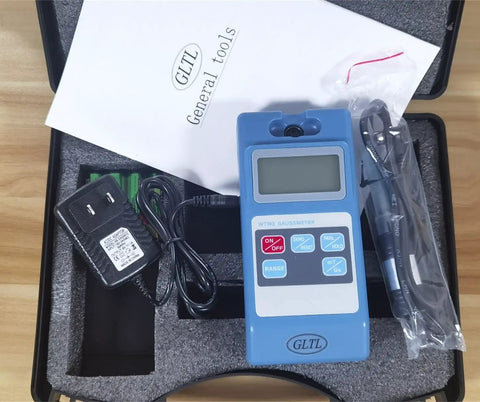 Digital Gaussmeter Tesla Meter 0 To 2000 MilliTesla Range with Auto Switch Magnetic Field Tester, probe, and accessories in case