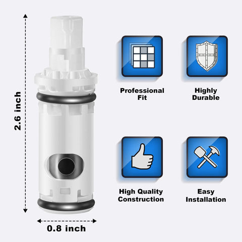 Value 3 Pack Faucet Cartridge Replacement Kit Compatible With 1224 And 1224B showing dimensions and features