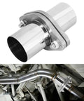 Universal Exhaust Flange Repair Kit Fits Most Cars And Trucks Uses T304 Stainless Steel Gasket and Bolts, 3x6 inches view from top and bottom.