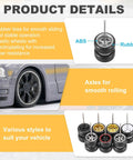 Product details of 8 Piece 1 64th Scale Wheels And Tires Set With Real Riders Rims And Axles For RC Diecast Cars And DIY Models Silver Kit